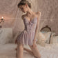 Romantic Nightgown - Luxurious Purple Lace Cami Nightdress